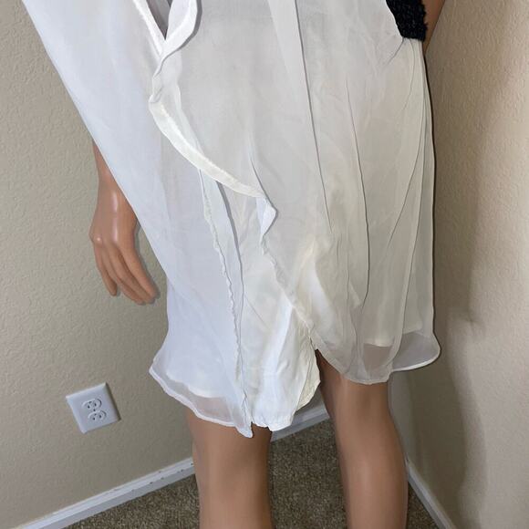 Vintage Rob Hill for Mister Jay sequined top chiffon bottom black/white SZ 7 - Picture 5 of 13